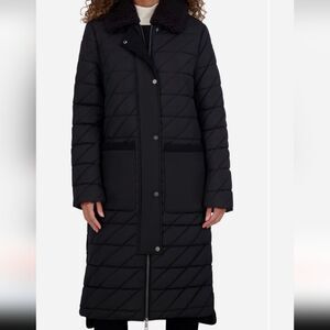 Andrew Marc Black Quilted Puffer Coat